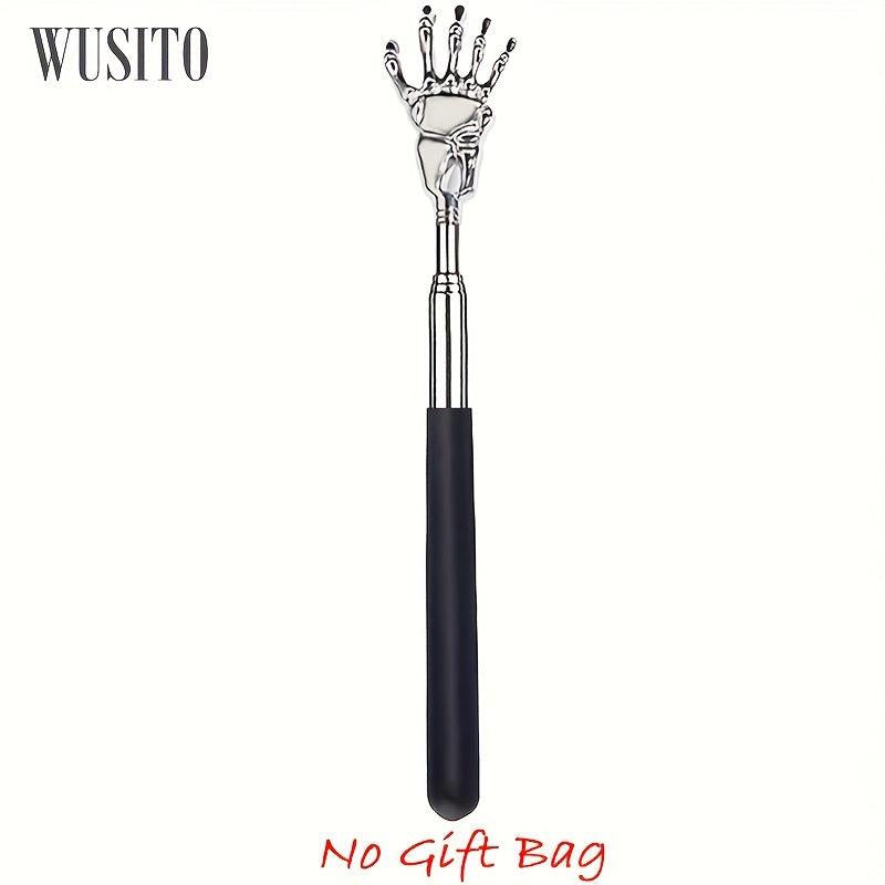 WUSITO Back Scratcher 4 Styles Stainless Steel Telescoping Massage Tool Gift Bag