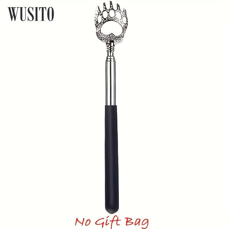 WUSITO Back Scratcher 4 Styles Stainless Steel Telescoping Massage Tool Gift Bag