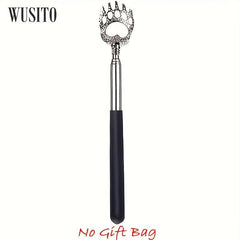 WUSITO Back Scratcher 4 Styles Stainless Steel Telescoping Massage Tool Gift Bag