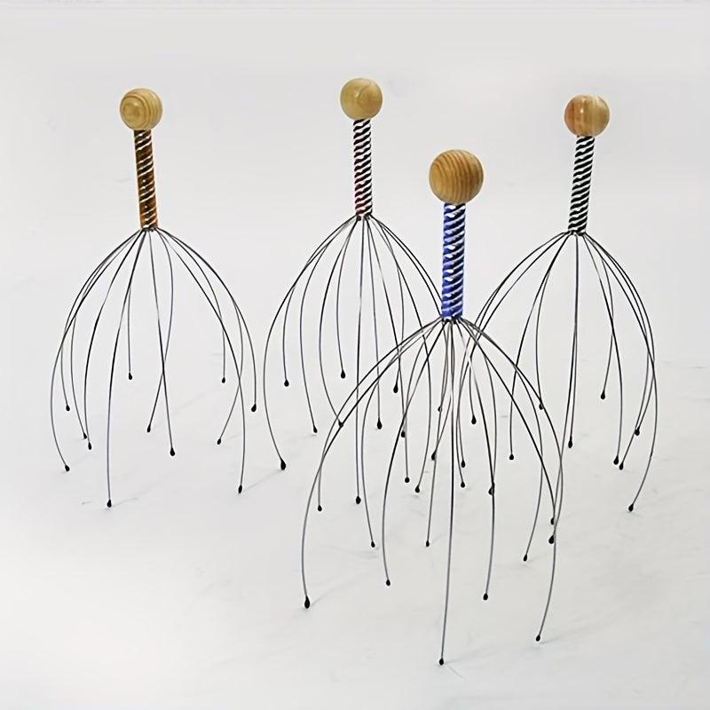 Octopus Head Scratcher Massager Stress Relief Clear Nerves