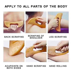 Wooden Gua Sha Tool Leg Arm Grab Massage Sandalwood Gua Sha Board