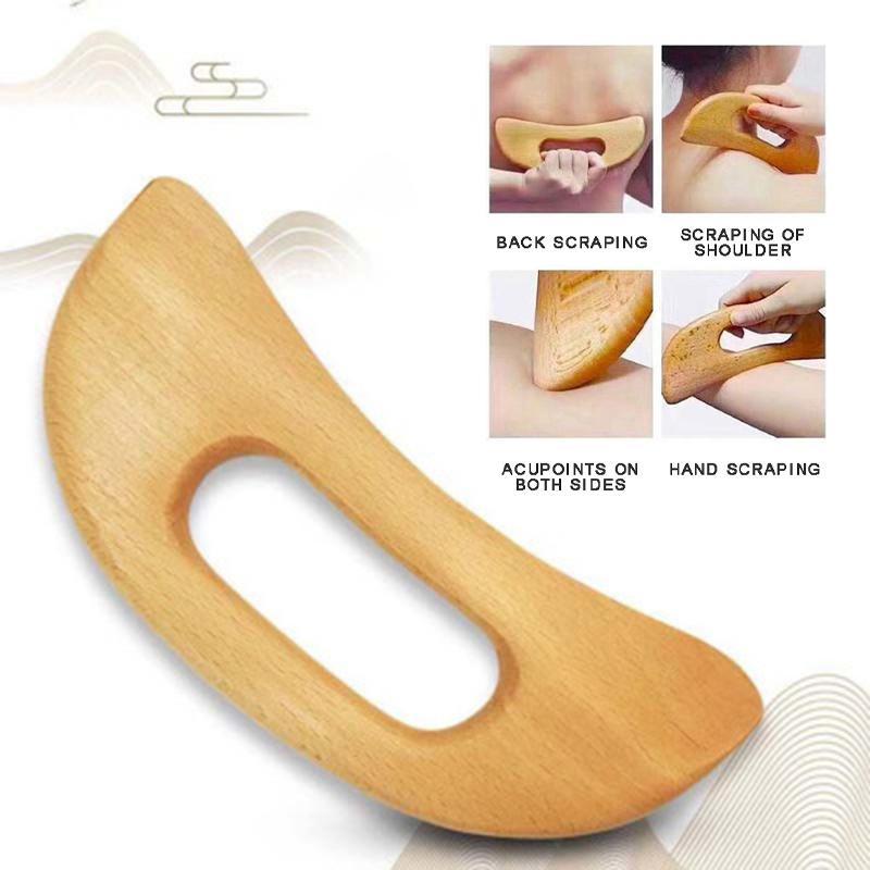Wooden Gua Sha Tool Leg Arm Grab Massage Sandalwood Gua Sha Board