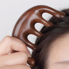 Wooden Massage Comb for Head & Scalp Relaxation