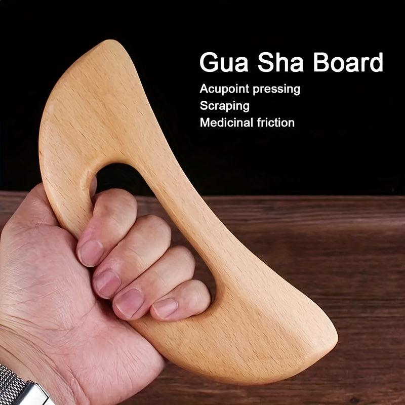 Wooden Gua Sha Tool Leg Arm Massage Massager Sandalwood Maintenance Sheet
