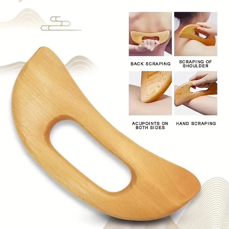 Wooden Gua Sha Tool Leg Arm Massage Massager Sandalwood Maintenance Sheet