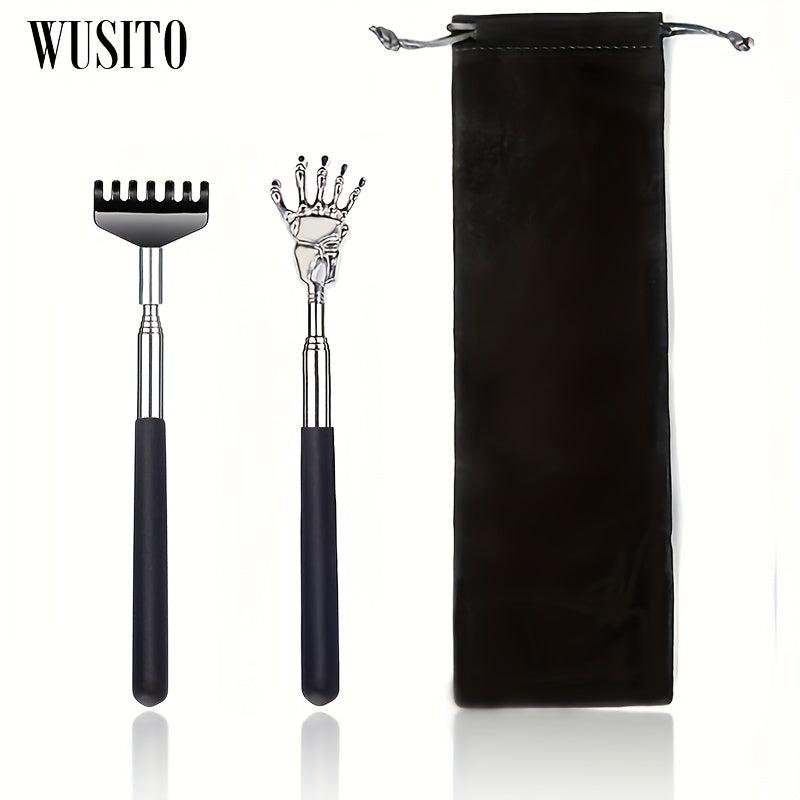 2 Pack Metal Telescoping Back Scratcher Portable Massage Tool