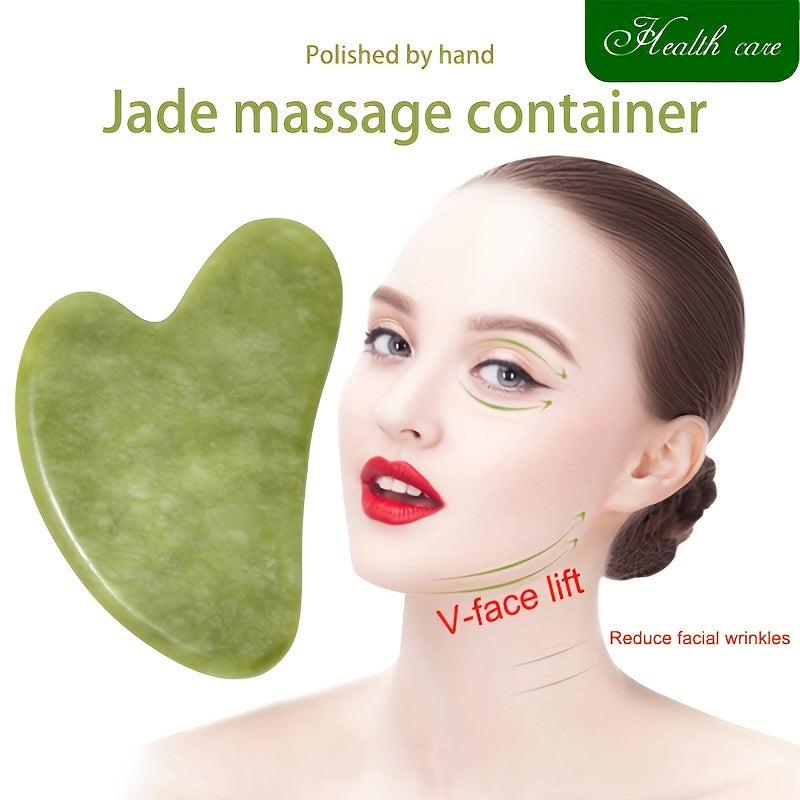 Jade Roller Massager Green Roller Scraping Board Set