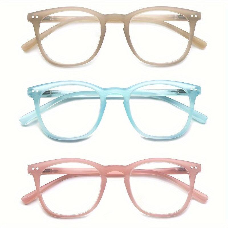 Women's Colorful Frame Reading Glasses Lightweight Spring Hinge Eyeglasses