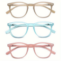Women's Colorful Frame Reading Glasses Lightweight Spring Hinge Eyeglasses