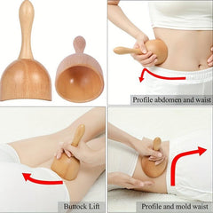 4pcs Wooden Therapy Massage Tools for Deep Muscle Tissue Massage