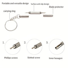5 in 1 Portable Screwdriver Repair Kit for Glasses, Sunglasses, Watches