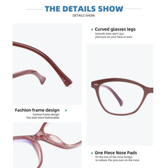 Women's Light Blocking Glasses Spring Hinge Anti Glare UV Eyeglasses