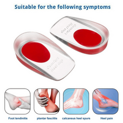 Soft Silicone Gel Heel Insoles Foot Care For Heel Spurs Massager Shoe Pads