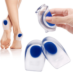 Soft Silicone Gel Heel Insoles Foot Care For Heel Spurs Massager Shoe Pads