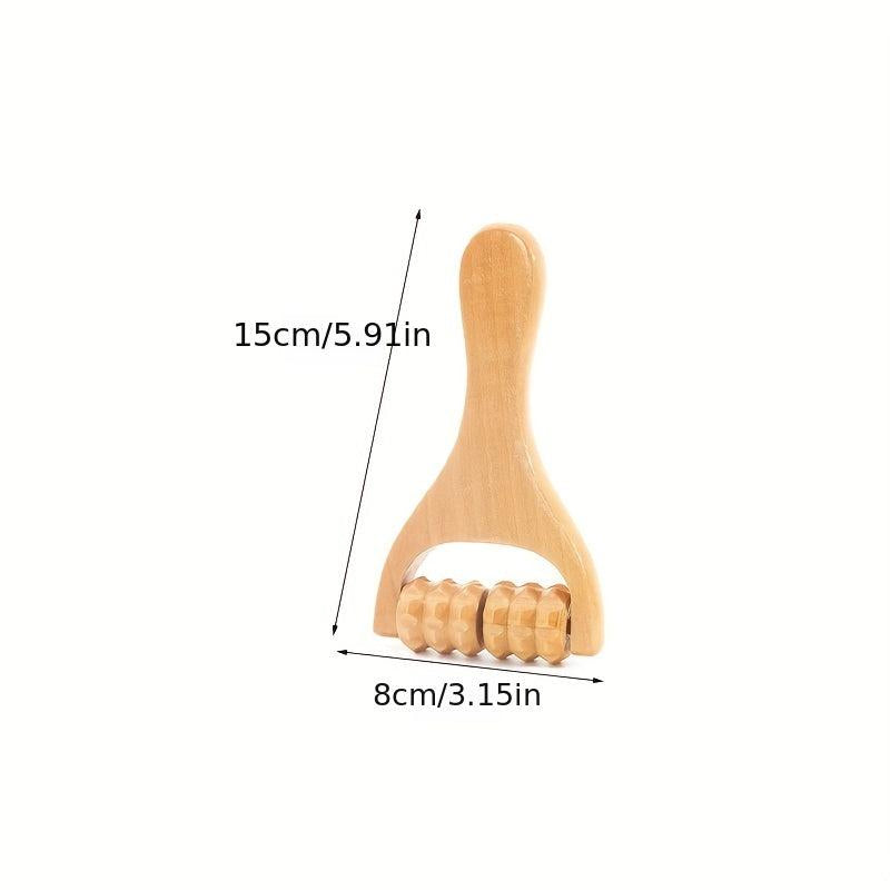 Wooden Roller Massager Neck Shoulder Leg Hand Massage Tool