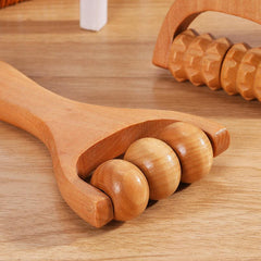 Wooden Roller Massager Neck Shoulder Leg Hand Massage Tool