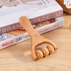 Wooden Roller Massager Neck Shoulder Leg Hand Massage Tool