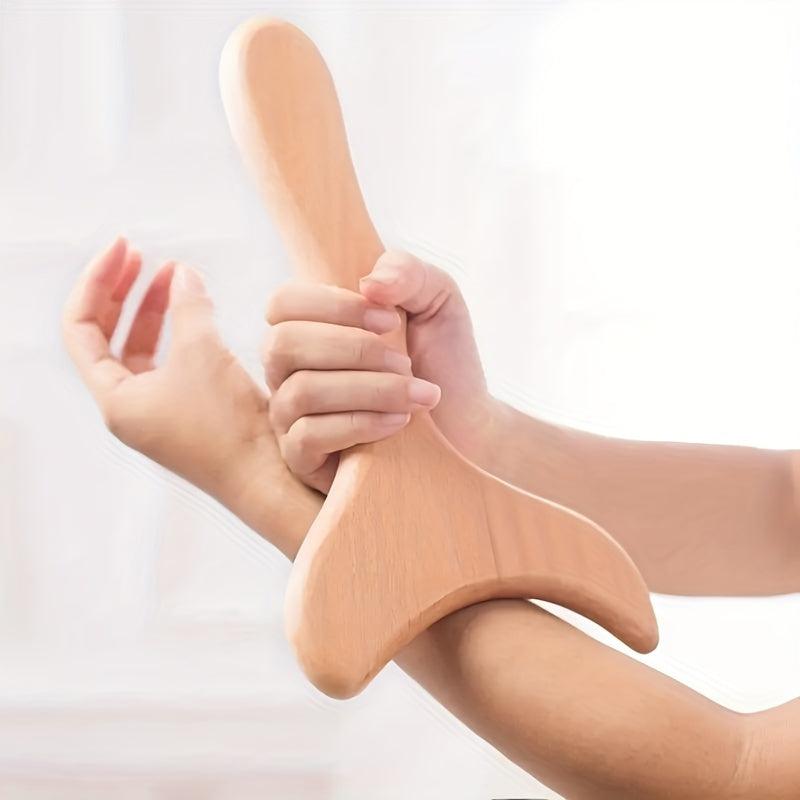 Wooden Gua Sha Tool for Lymphatic Drainage and Meridian Clearing
