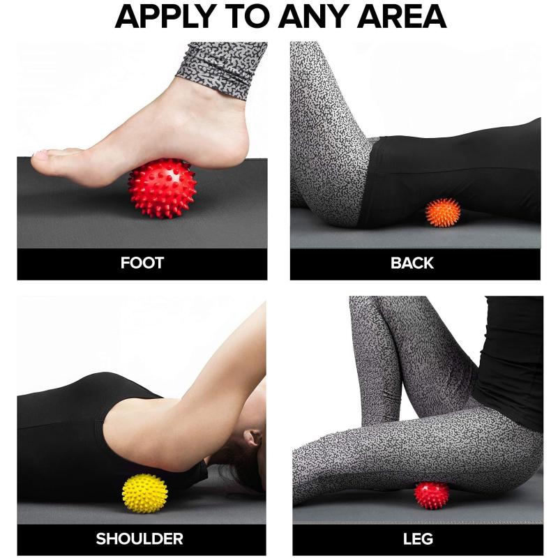 Spiky Massage Balls For Feet Back Hands Muscles - Firm Medium And Soft