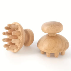 Wooden Straight Nine Wheels Octopus Shape Massager