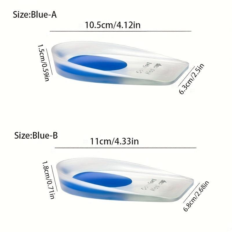 2pcs Silicone Gel Insoles Height Increase for Heel Spurs & Foot Cushioning