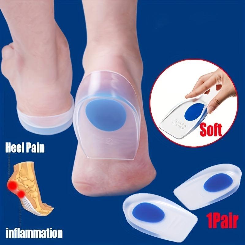 2pcs Silicone Gel Insoles Height Increase for Heel Spurs & Foot Cushioning