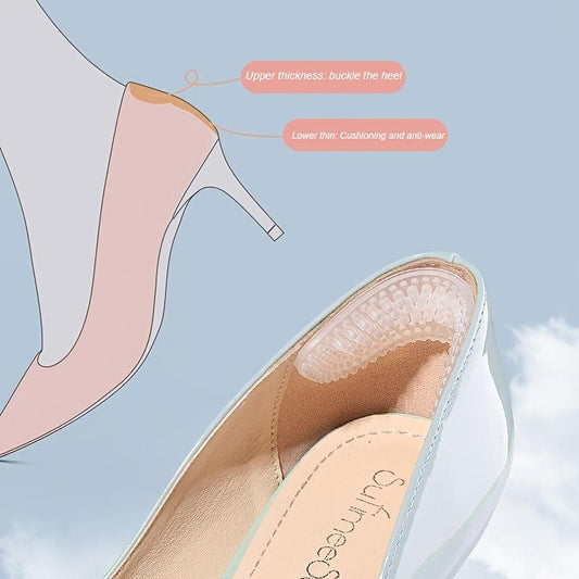2pcs Silicone Heel Stickers Heels Grips Anti Slip Heel Cushions