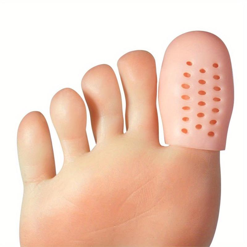 10 Pcs Toe Protector Sleeves with Holes for Relief from Toe Issues