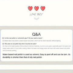 Water-Based Nail Polish 2-Pack No Bake Long Lasting