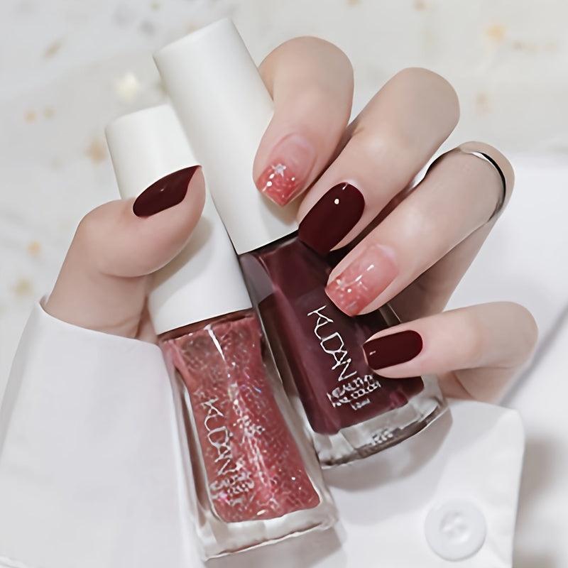 Water-Based Nail Polish 2-Pack No Bake Long Lasting