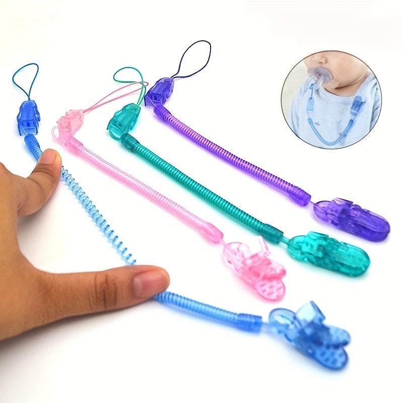 2pcs Baby Pacifier Clip Chain Holder Strap Keep Pacifier Secure