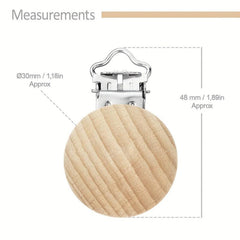 10pcs Non Toxic Wood Pacifier Clips Infant Pacifier Holder Accessories