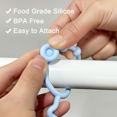 Adjustable Baby Teether Toy Harness 3 5pcs Silicone Pacifier Clips