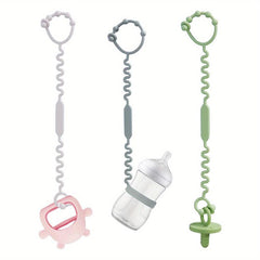 Adjustable Baby Teether Toy Harness 3 5pcs Silicone Pacifier Clips