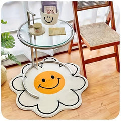 Sunflower Rug Happy Face Baby Play Mat Non-slip Foot Mat