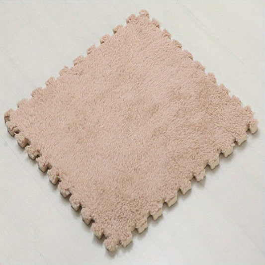 Velvet Puzzle Floor Mat for Crawling Games and Bedrooms
