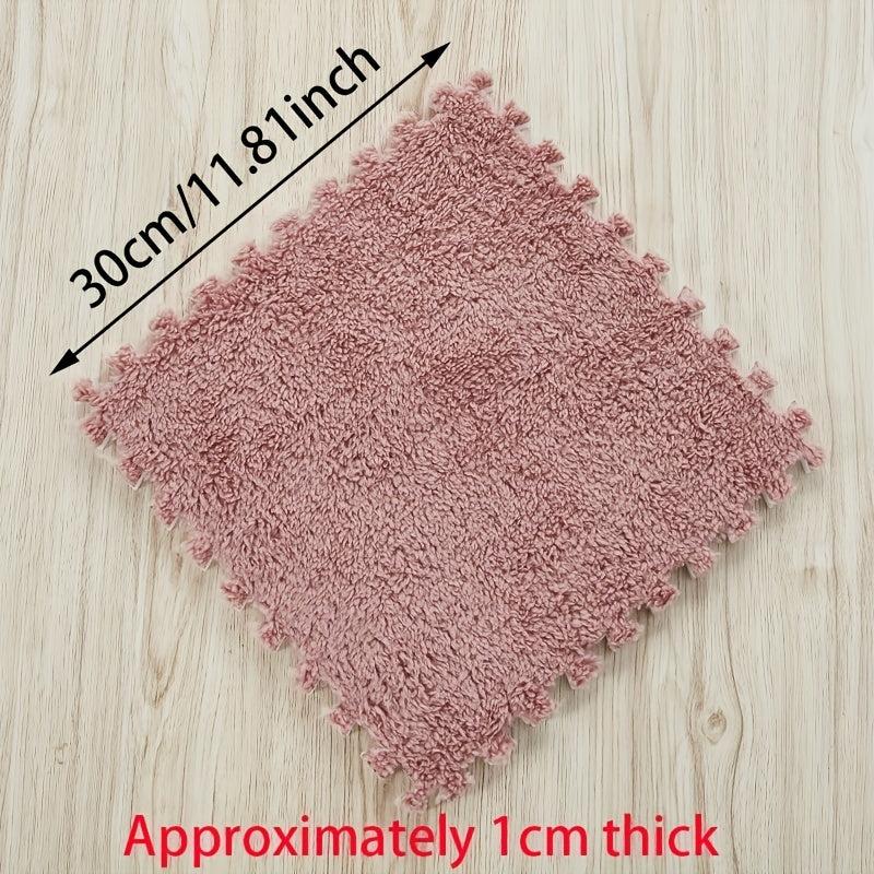 Velvet Puzzle Floor Mat for Crawling Games and Bedrooms