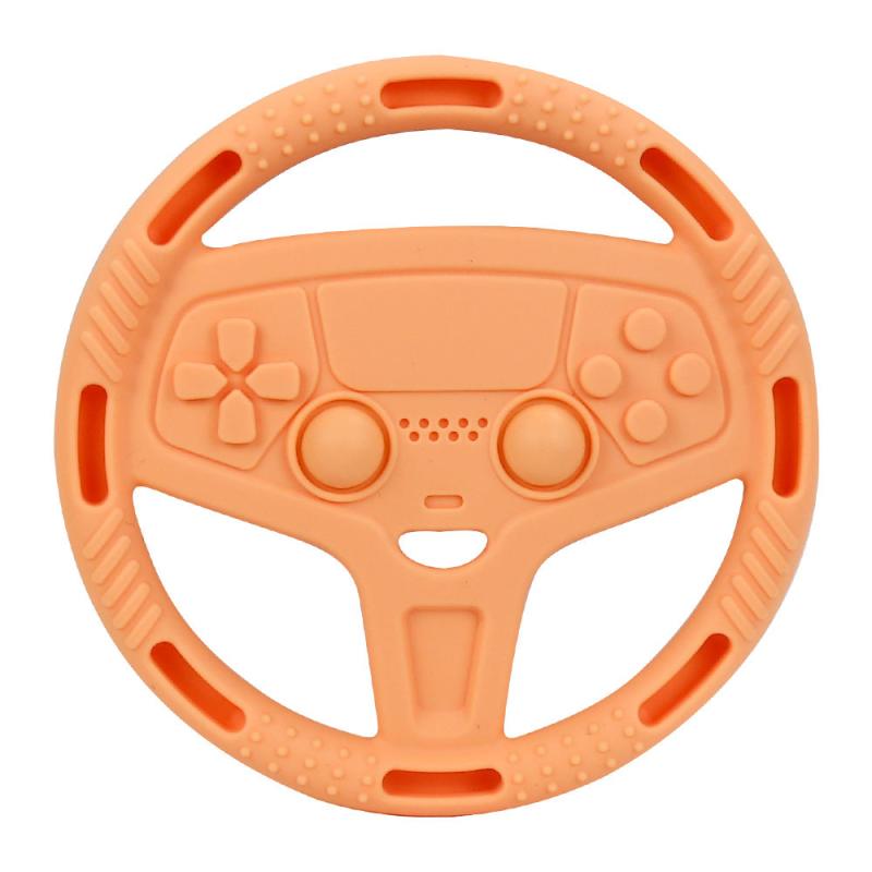 Orange Silicone Toy Steering Wheel for Boys & Girls Educational Toy