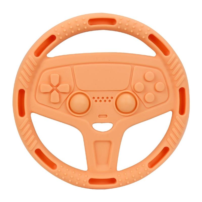 Orange Silicone Toy Steering Wheel for Boys & Girls Educational Toy