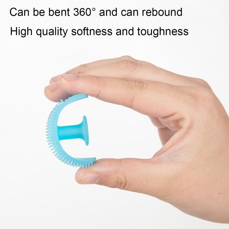 1pc Soft Silicone Baby Shampoo Brush Bath Cleaning Brush