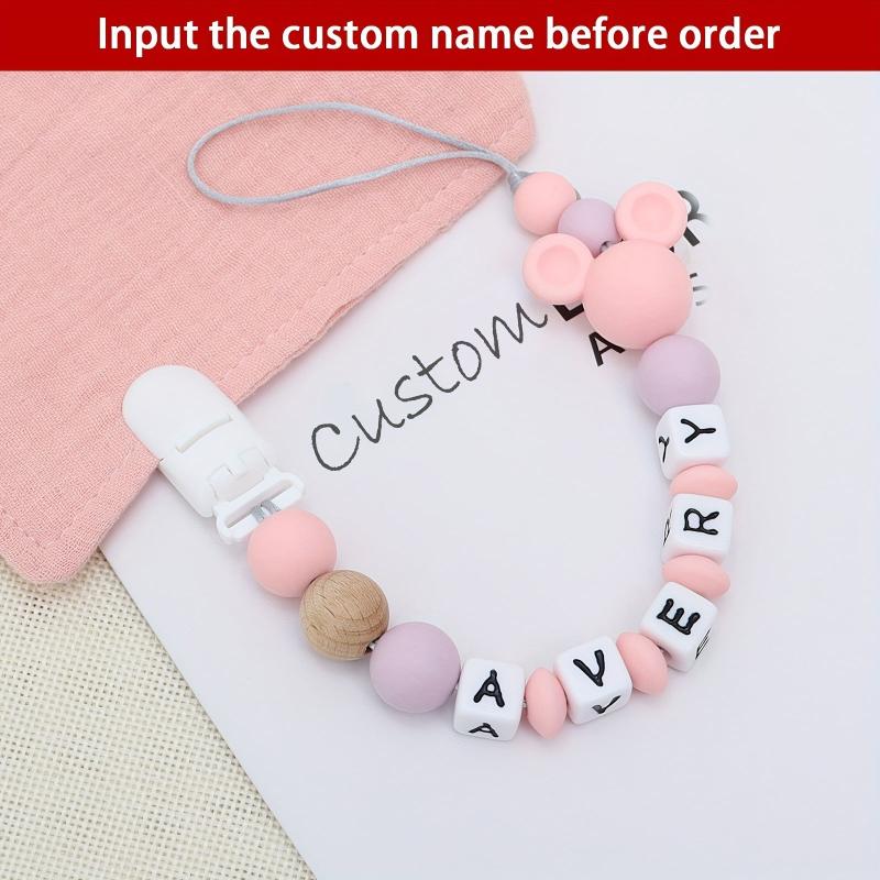 Custom Baby Pacifier Clip - Personalized Baby Shower Gift