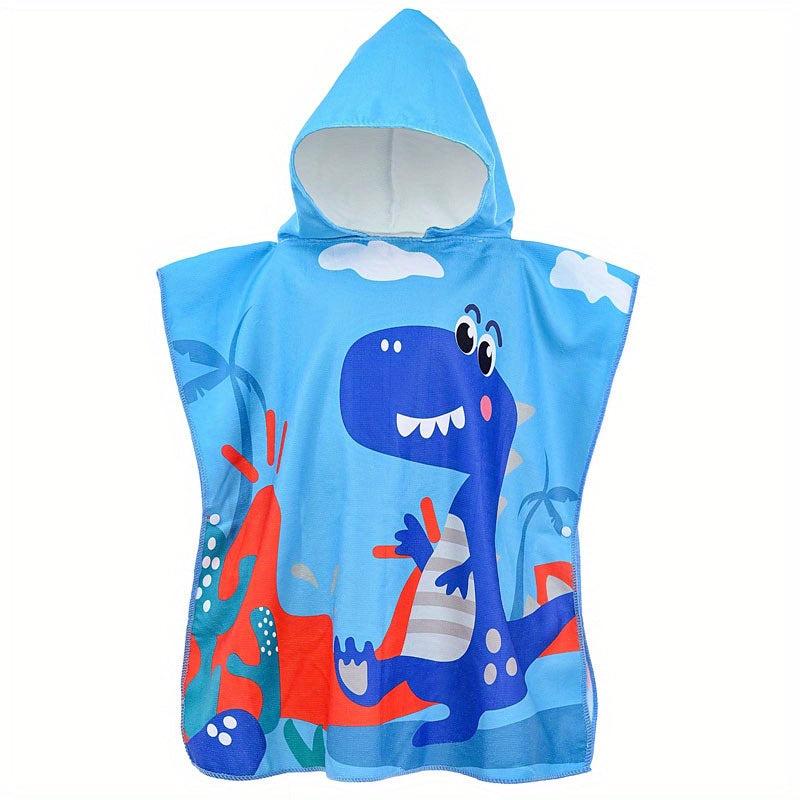 Kids Hooded Bath Beach Towel Boys Girls Absorbent Cartoon Animal Towel