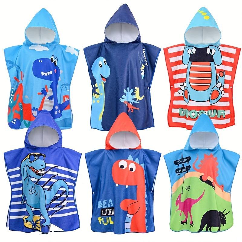 Kids Hooded Bath Beach Towel Boys Girls Absorbent Cartoon Animal Towel