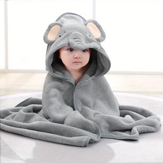 Soft Cartoon Animal Bath Towel Bathrobe for Infants, Boys and Girls