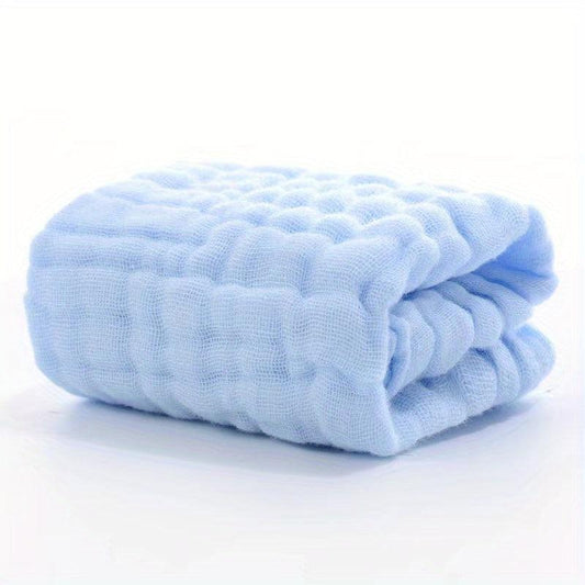 6 Layer Pleated Handkerchief Baby Towel, Printed Face Towel For Children