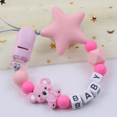 Silicone Pentagram Pacifier Chain Anti-drop Strap