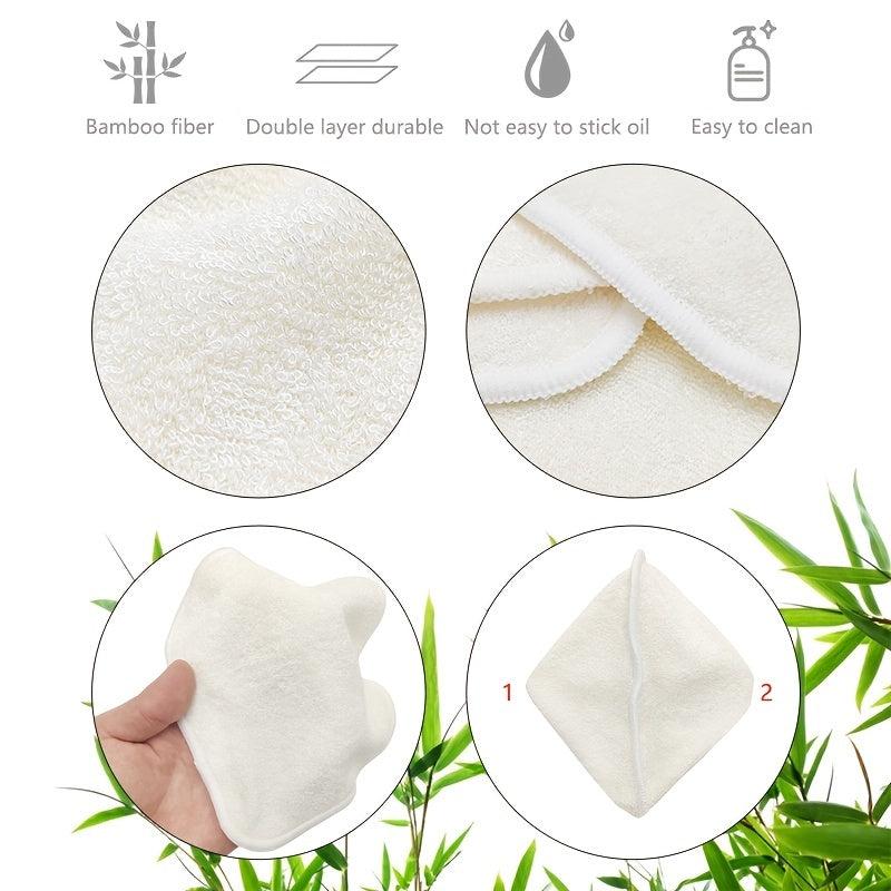 2PCS Bamboo Baby Bath Face Towel Soft Newborn Infant Washcloth