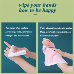 Cartoon Fruit Handkerchief Set with Ring - High Soft Coral Velvet Towels