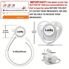 Custom Baby Pacifier With Clips Personalized Sleep Coaxing Artifact