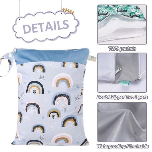 Waterproof Reusable Wet Bag Diaper Baby Cloth Diaper Wet Dry Bag